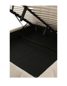 łóżko tapicerowane laurel z pojemnikiem 160x200, beżowe