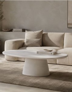 Nowoczesna ława z mikrocementem Marocco 120x60 cm