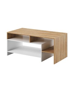nowoczesna ława do salonu z półkami alva