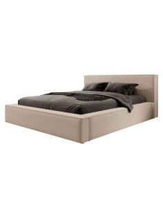 beżowe łóżko minimalistyczne asturia