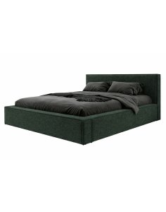 zielone łóżko minimalistyczne asturia