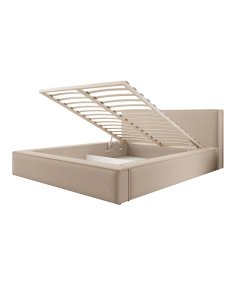 beżowe łóżko minimalistyczne asturia
