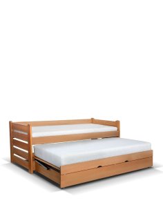 łożko drewniane wysuwane for 2 plus