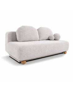 mała sofa z funkcją spania emily o obłych kształtach