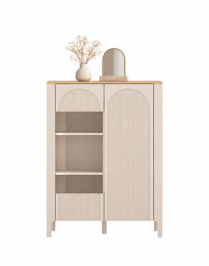 Witryna Marbella MA-3 kaszmir/dąb vicenza