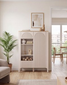 Witryna Marbella MA-3 kaszmir/dąb vicenza