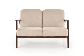 sofa dwuosobowa do salonu milano 2s, retro, beżowa