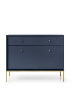 komoda mono granatowa z szufladami (mksz104), navy/gold