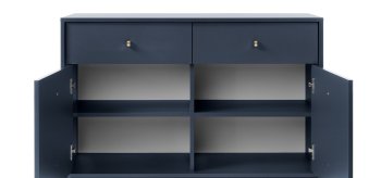 komoda mono granatowa z szufladami (mksz104), navy/gold