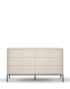 komoda mono beżowa z 6 szufladami (mks154)