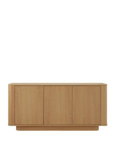 drewniana komoda navan 160 cm, naturalny dąb