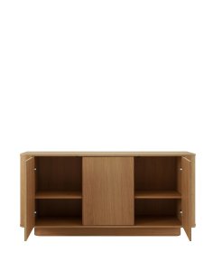 drewniana komoda navan 160 cm, naturalny dąb