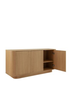 drewniana komoda navan 160 cm, naturalny dąb