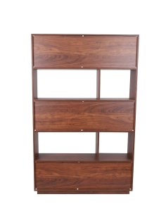 regał nevada ciemny dąb z szarymi drzwiczkami 110 cm (BS02)