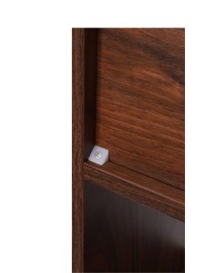 regał nevada ciemny dąb z szarymi drzwiczkami 110 cm (BS02)