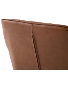 krzesło do jadalni nolan z podłokietnikami, ekoskóra, brązowe (50800003)