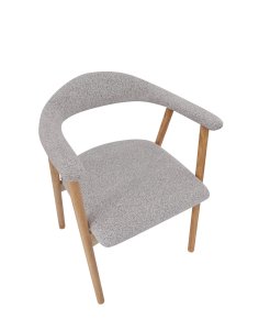 krzesło notte light, drewna kauczukowego, boucle beżowe