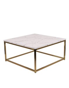 Stolik kawowy Prado white/gold