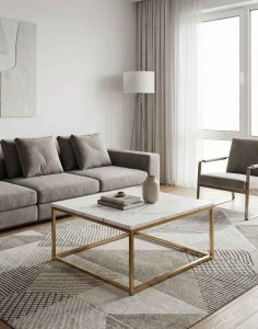 stolik kawowy prado white/gold
