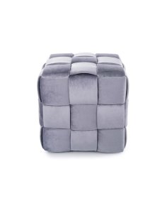pufa casel velvet szara