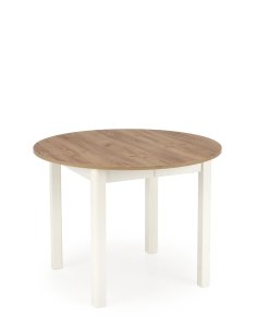 stół rozkładany ringo, dąb craft/biały