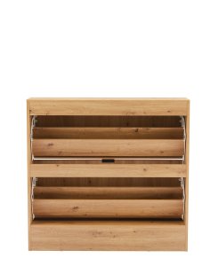 szafka na buty sancho dąb artisan, lamelowa, nowoczesna