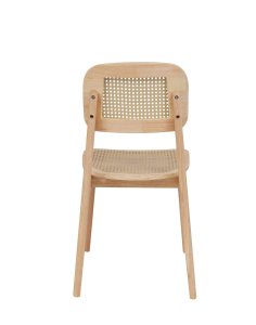krzesło savio light z litego drewna kauczukowego, rattan