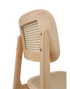 krzesło savio light z litego drewna kauczukowego, rattan