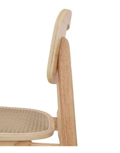 krzesło savio light z litego drewna kauczukowego, rattan
