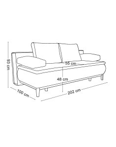 skandynawska sofa molly