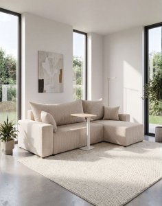 narożnik z funkcją spania sora l 242 cm ze stolikiem pomocniczym alto hm