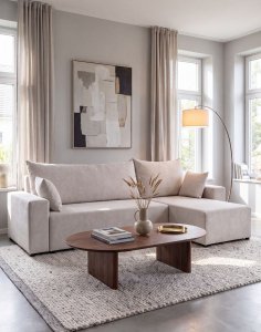 narożnik z funkcją spania do salonu Sora L 242 cm - Express