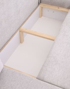 duży narożnik rozkładany sora u z funkcją spania 310 cm - express