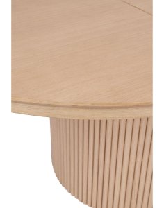 stół rozkładany, okrągły sorrento z lamelami, 120cm- 160 cm, naturalny dąb