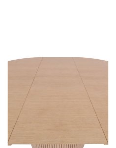 stół rozkładany, okrągły sorrento z lamelami, 120cm- 160 cm, naturalny dąb