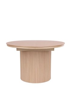 stół rozkładany, okrągły sorrento z lamelami, 120cm- 160 cm, naturalny dąb