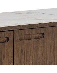 kredens southampton 160 cm, dąb dymiony i blat ceramiczny (24618)