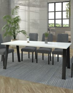 stol kleo bialy 185x90