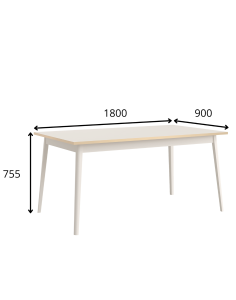 Stół do jadalni 180x90 cm piasek pustyni Rose 05