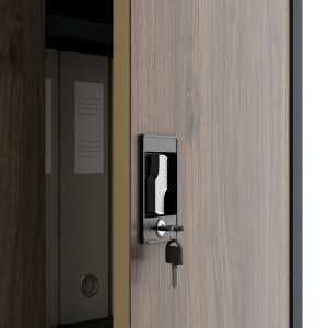 Szafa biurowa metalowa wysoka na dokumenty antracytowa/orzech, 900x1950x400 mm: JAN H Eco Design 16