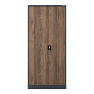 Szafa biurowa metalowa wysoka na dokumenty antracytowa/orzech, 900x1950x400 mm: JAN H Eco Design 18