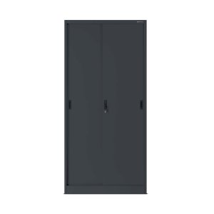 Szafa biurowa metalowa z drzwiami przesuwnymi antracytowa, 900x1850x400 mm: KUBA 5