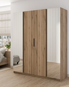 Szafa 4-drzwiowa z lustrami Kaja EV/EV 2 Lustro, 2F Dąb Evok