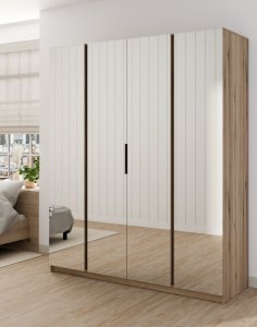 Szafa 4-drzwiowa z lustrami Kaja EV/EV 4 Lustro Dąb Evoke
