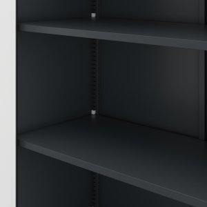 Szafa metalowa na dokumenty biurowa, wysoka, antracytowo-biała, 900x1950x400 mm: JAN H 16