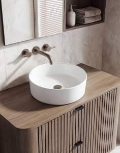 Wisząca szafka łazienkowa Lando 80 cm orzech elegant