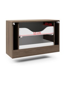 Wisząca szafka łazienkowa Lando 80 cm orzech elegant, wymiary tył