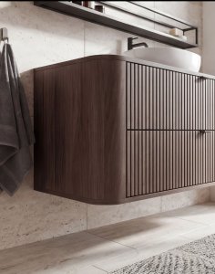 Wisząca szafka łazienkowa Lando 120 cm orzech elegant