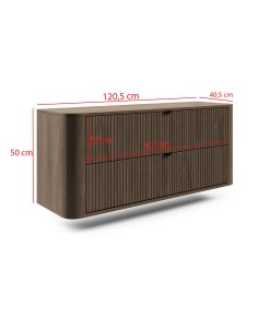 Wisząca szafka łazienkowa Lando 120 cm orzech elegant