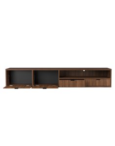 Szafka Wisząca RTV Edison Brown Warmia Walnut 200 cm